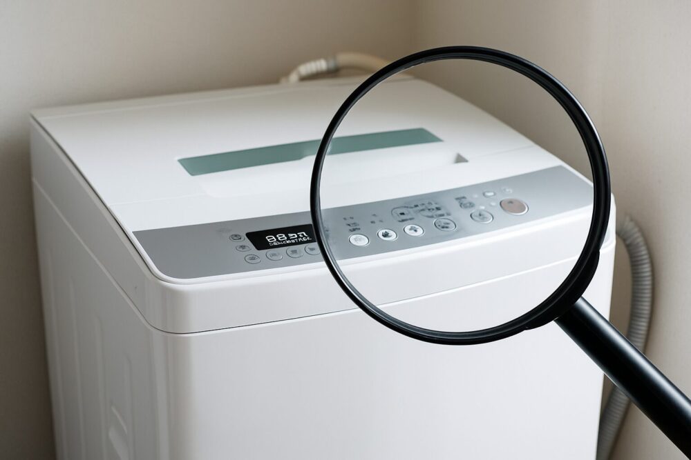 洗濯機を調べる画像