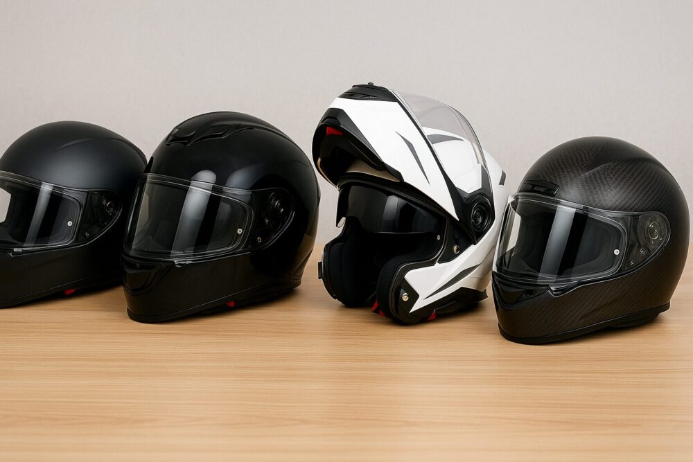 並んだヘルメット